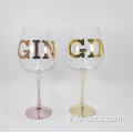 Ensemble de verre gin rond à bord rond sur mesure